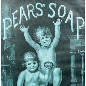 1886 Pears Soap Blue Wood Engraving Advertisement Lillie Langtry DWYY8